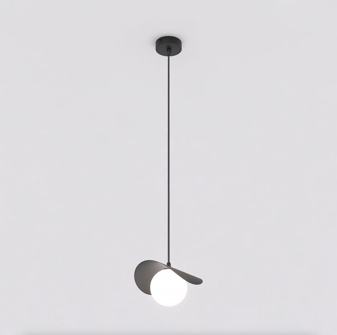 1-light black pendant light