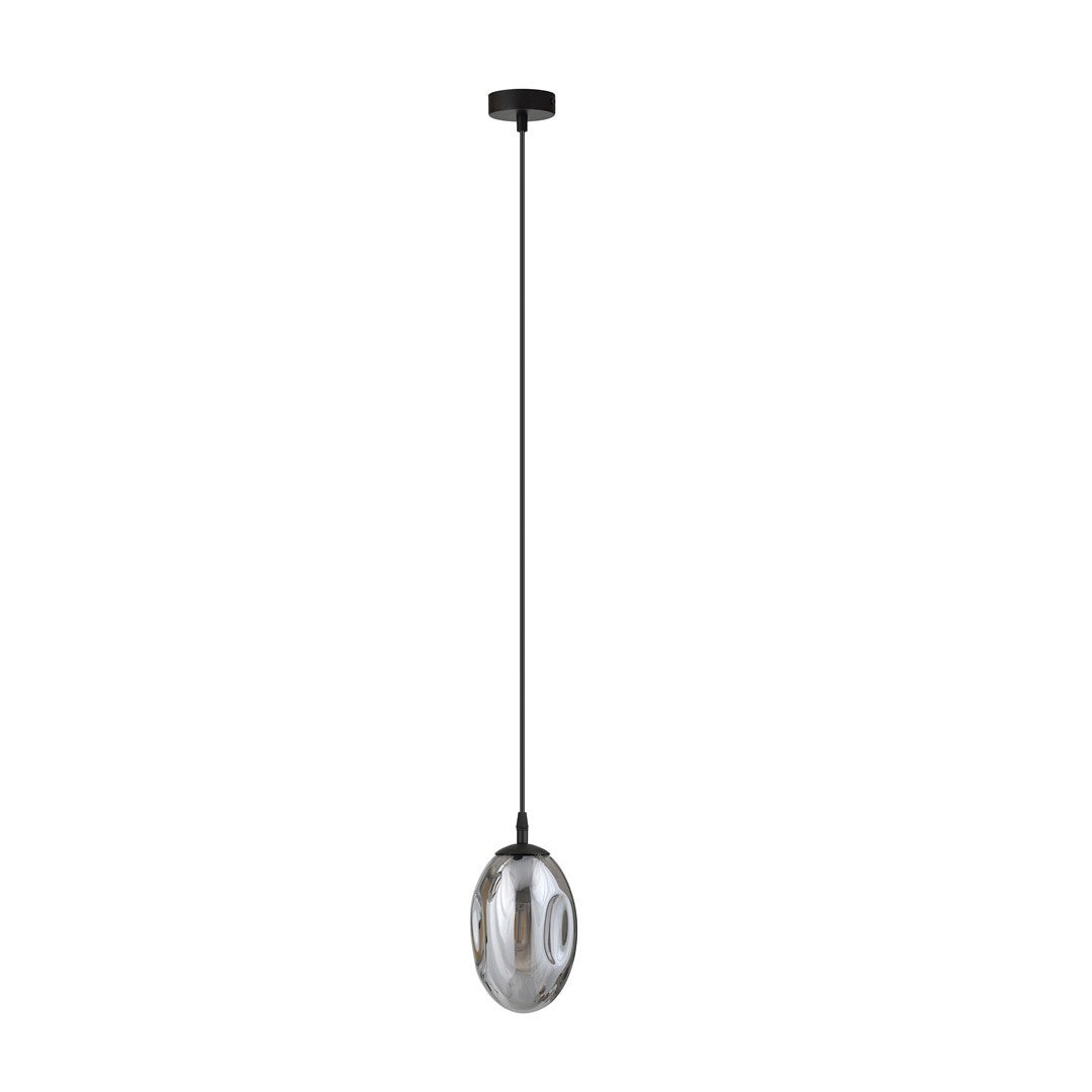 Black Astral pendant light, graphite glass