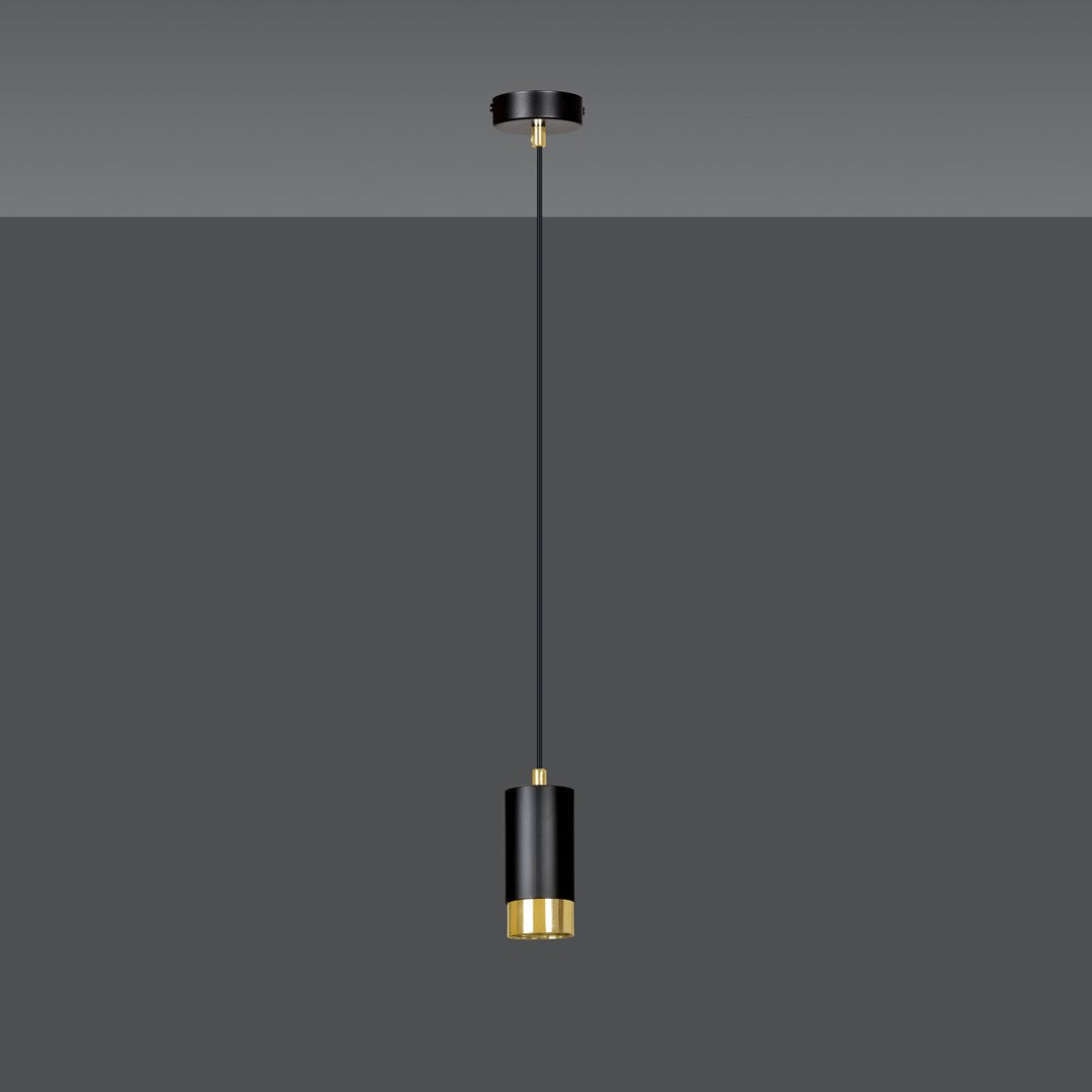 Fumiko 1-light black and gold pendant light