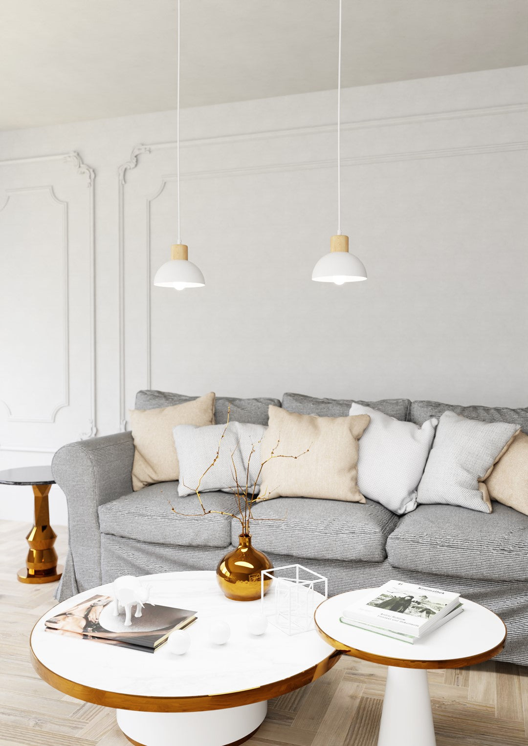 Seco 1-light white pendant light