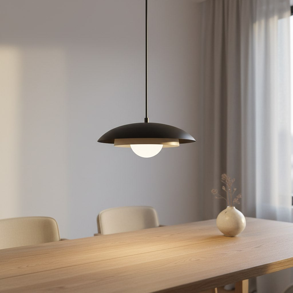 Skin 1-light pendant lamp, black and mocha