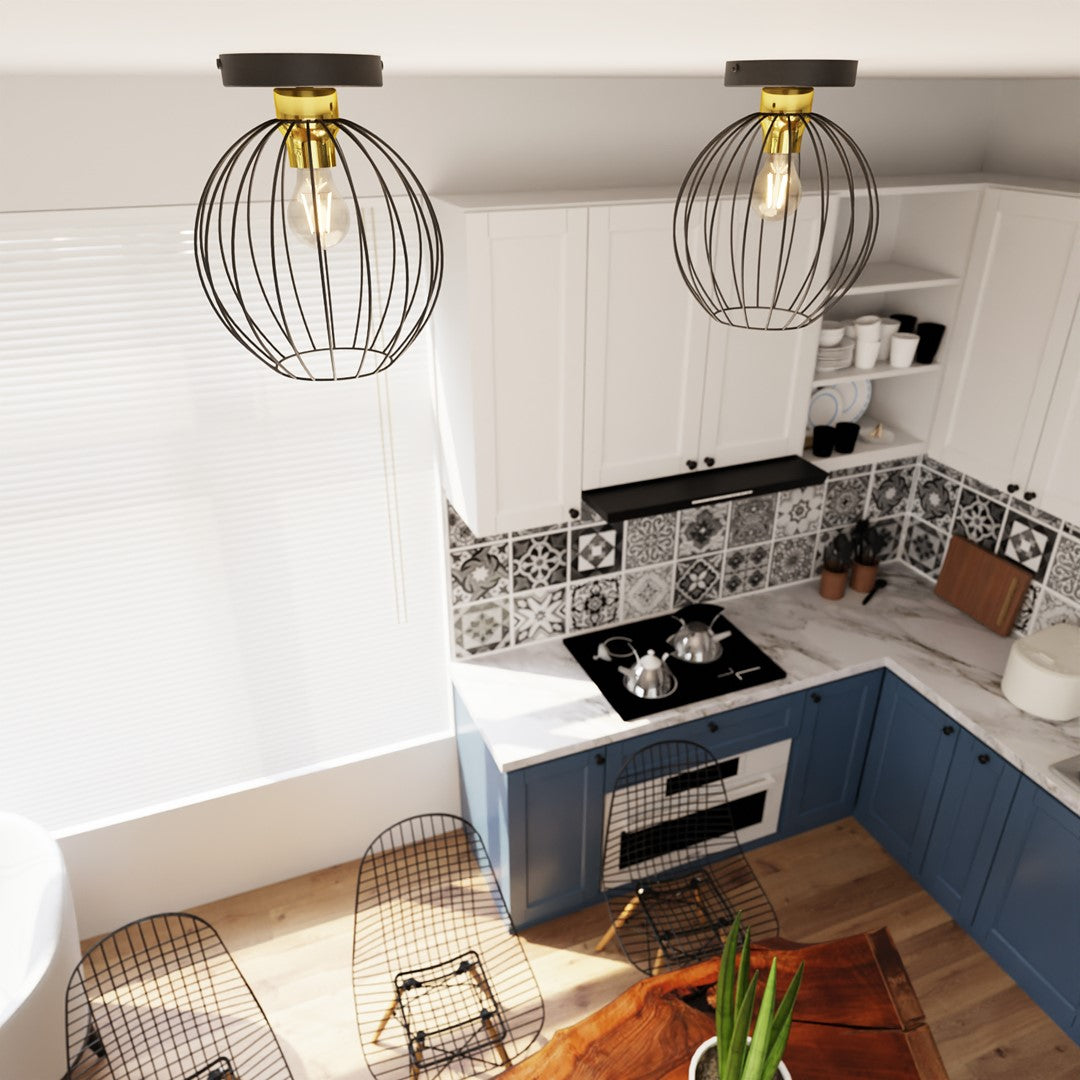 Black and gold Nest pendant light