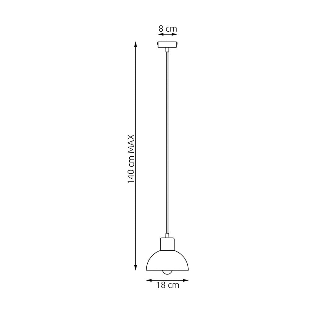 Seco 1-light white pendant light