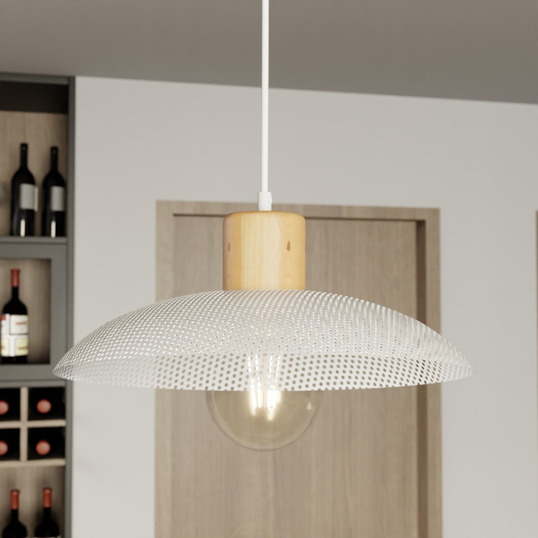 Kobe 1-light white pendant light