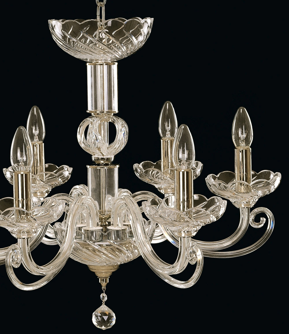 EL401600 clear glass chandelier
