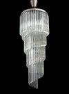 Spiral crystal pendant light