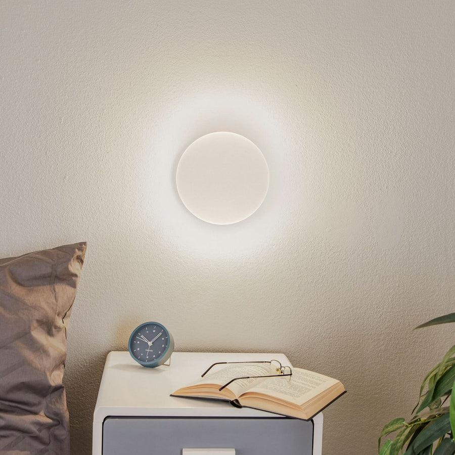 Applique murale Lunia New en métal, blanc, 2 lumières, Ø 20 cm