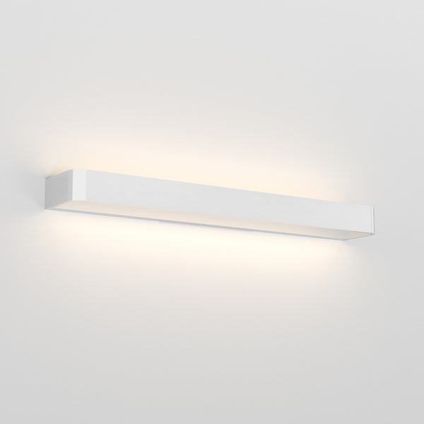 Applique murale LED Frame W3 2 en aluminium, chrome brillant, hauteur 4,8 cm