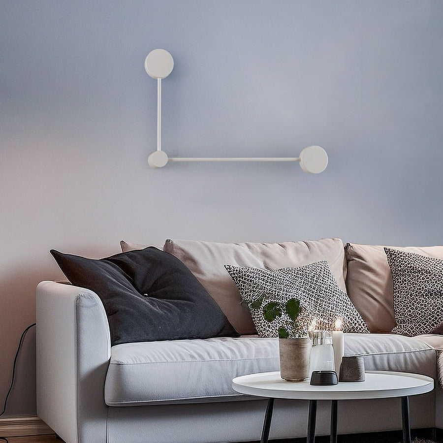 Applique murale Orbit II 20/40 en acier, blanc, 2 lumières, hauteur 32,5 cm