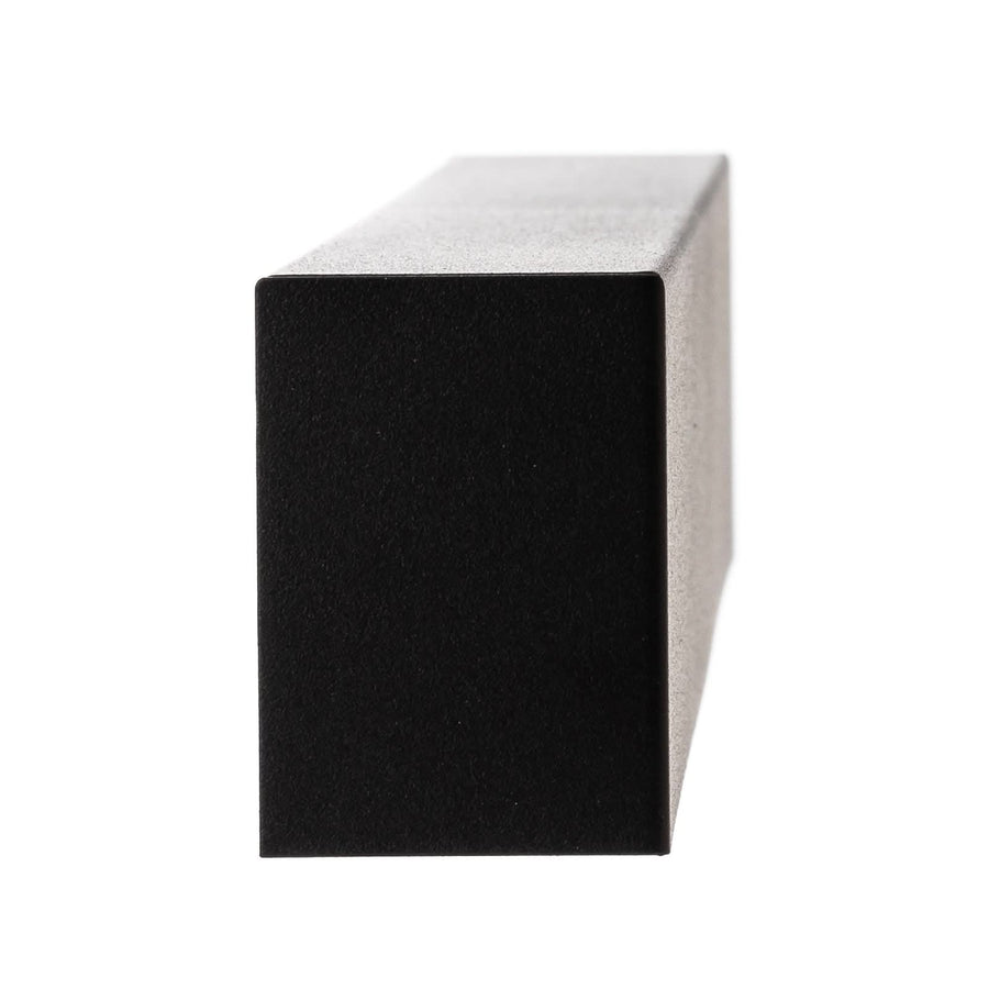 Applique murale Straight S en acier, noir, hauteur 7 cm
