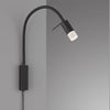 Applique murale LED Seng en métal, noir et blanc, hauteur 40 cm
