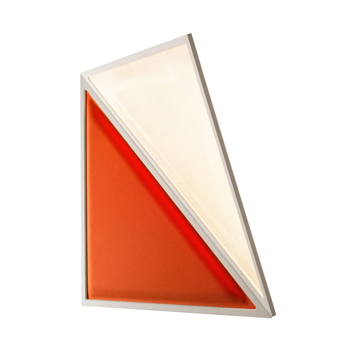 Vue produit détourée, face avant de l'applique orange et blanche.