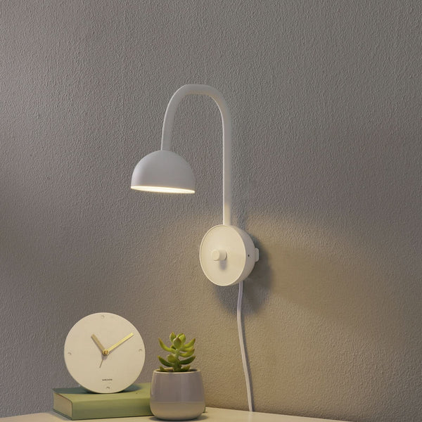 Applique murale LED Blush en acier, blanc, hauteur 28 cm