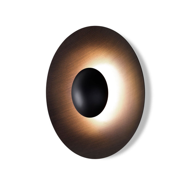 Applique murale LED Ginger 20C en bois, marron, Ø 19,5 cm