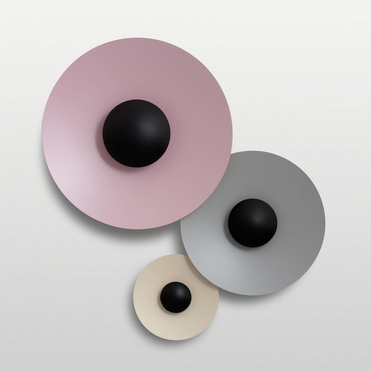 Applique murale LED Ginger 32C 32 en aluminium, gris clair, Ø 32 cm