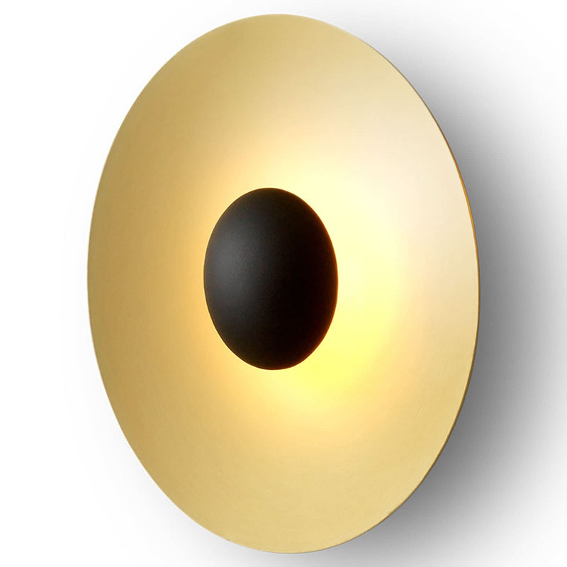 Applique murale LED Ginger 42C 42 en aluminium, laiton, Ø 42 cm