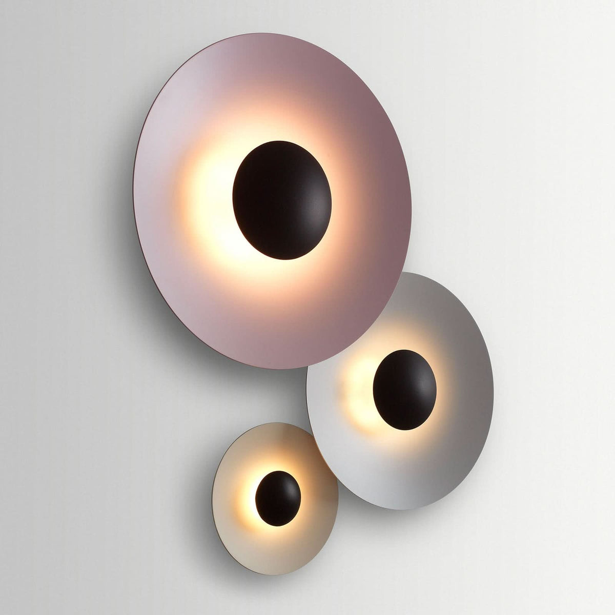 Applique murale LED Ginger 42C 42 en aluminium, gris clair, Ø 42 cm