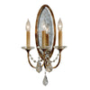 Applique murale Valentina en verre, bronze et transparent, 3 lumières, hauteur 48,4 cm