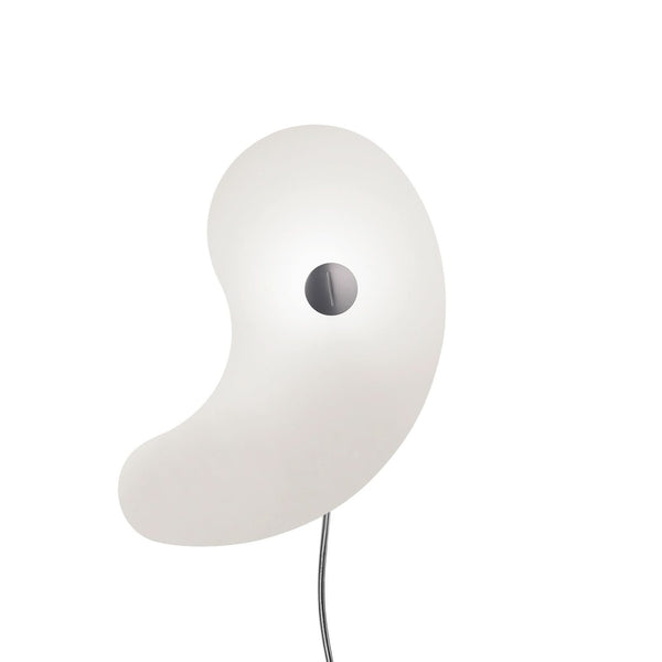 Applique murale Bit 1 en verre, blanc, hauteur 50 cm