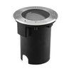 Spot encastré de sol d'extérieur LED Pentola en verre, acier inoxydable, Ø 18 cm