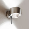 Applique murale LED Puk! 80 Wall en verre, chromé mat, hauteur 6,5 cm