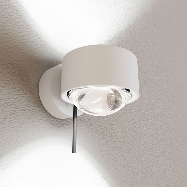 Applique murale LED Puk! 80 Wall en verre, blanc mat, hauteur 6,5 cm