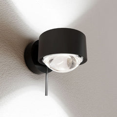 Applique murale LED Puk! 80 Wall en verre, noir mat, hauteur 6,5 cm