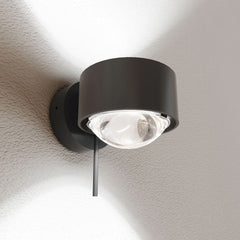 Applique murale LED Puk! 80 Wall en verre, anthracite mat, hauteur 6,5 cm