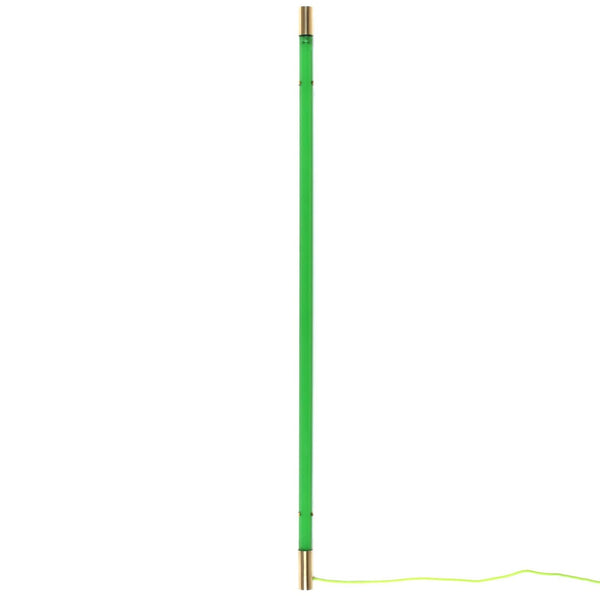 Applique murale LED Linea Gold en métal, vert et doré, Ø 3,5 cm