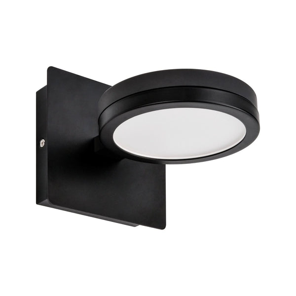 Applique murale Aqua en acier, noir, hauteur 11 cm, IP44