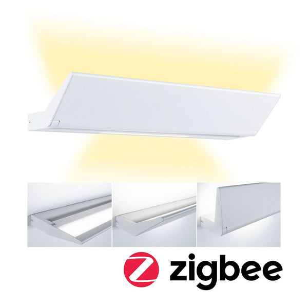 Applique murale LED Ranva en aluminium, blanc mat, hauteur 3,3 cm