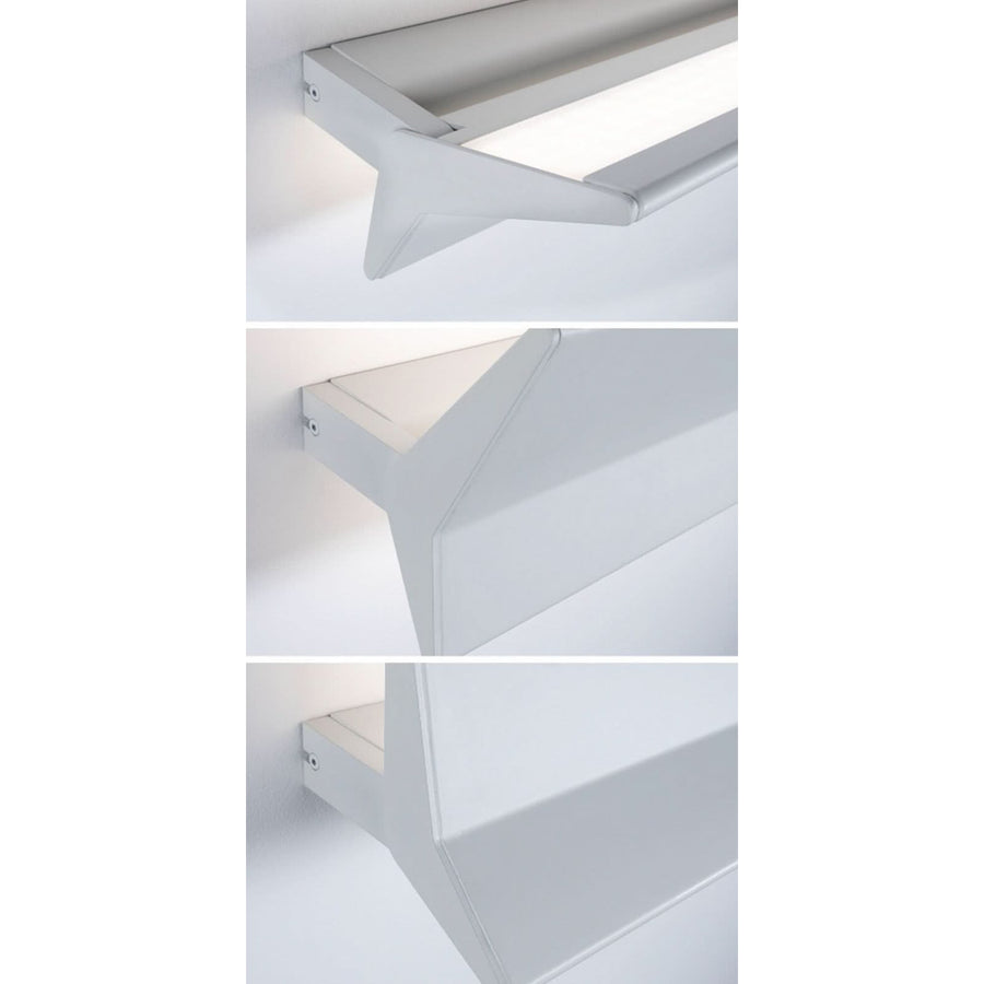 Applique murale LED Stine en aluminium, blanc mat, hauteur 17,1 cm