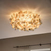 Applique murale Clizia Mama Non en cristal, doré, 3 lumières, Ø 78 cm