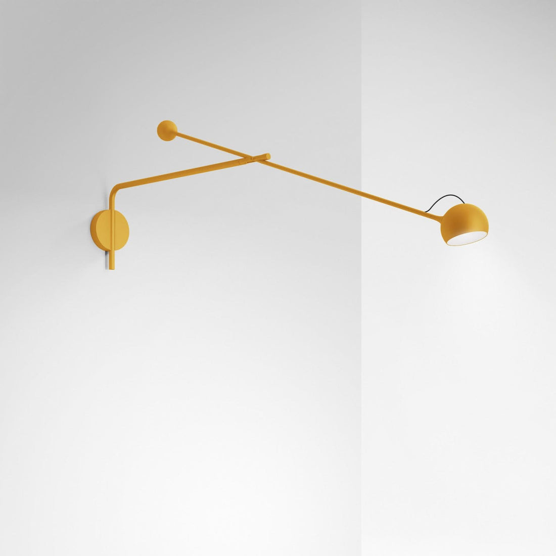 Applique murale LED Ixa L en aluminium, jaune