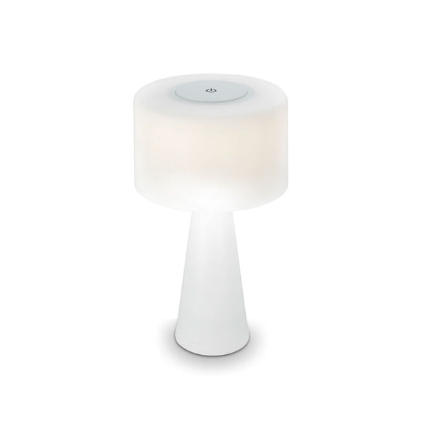 Lampe à poser d'extérieur LED rechargeable Halo en verre, blanc, Ø 18 cm, IP44