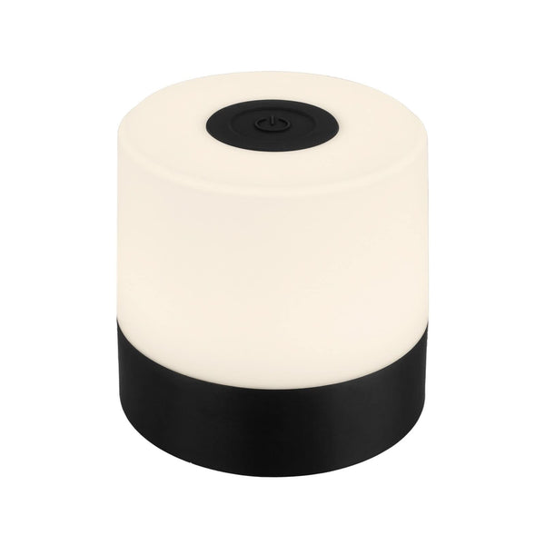Lampe à poser d'extérieur LED rechargeable Smal, noir et blanc, Ø 7 cm, IP44, 2700 K, 2 W