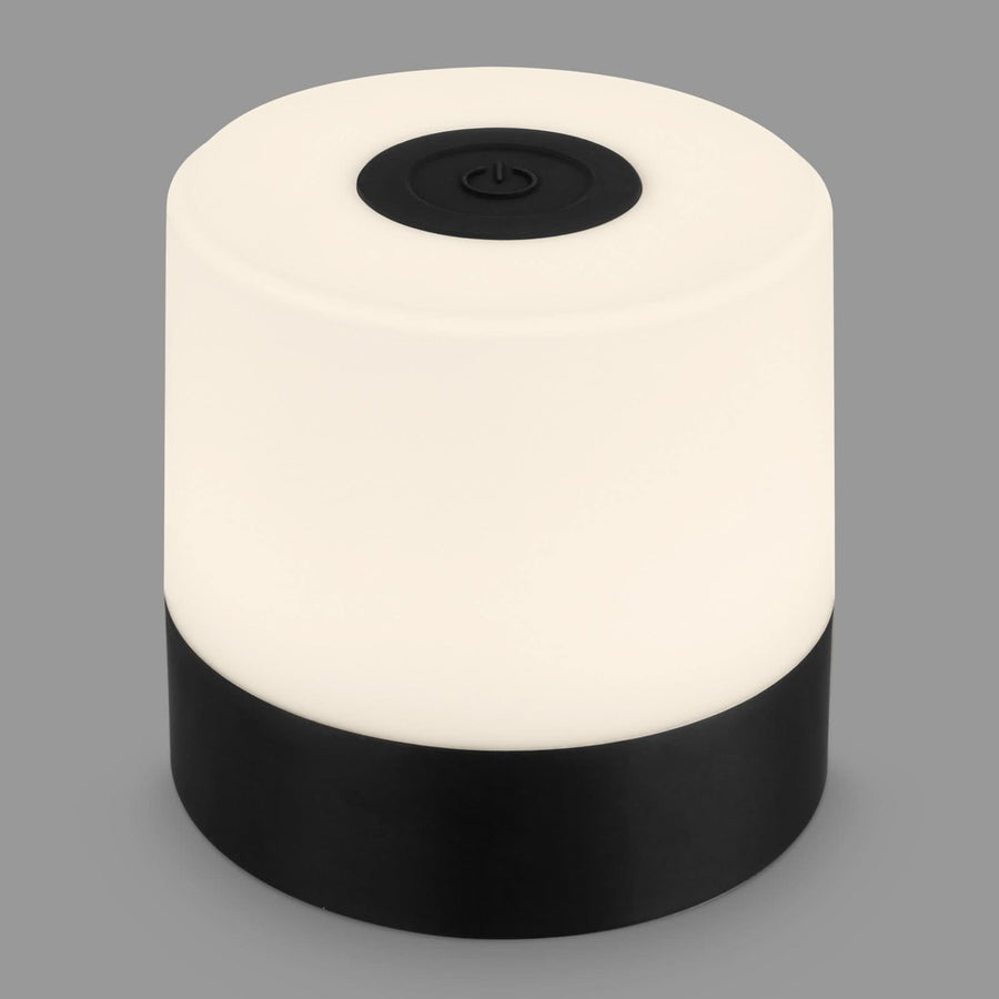 Lampe à poser d'extérieur LED rechargeable Smal, noir et blanc, Ø 7 cm, IP44, 2700 K, 2 W
