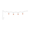 Suspension d'extérieur LED Nans S/16/4L en aluminium, graphite et rouge, Ø 16,7 cm, IP54