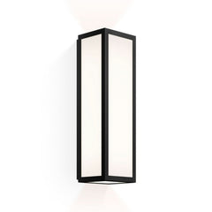 Applique murale LED Bauhaus 1 N en acier, noir mat et blanc, hauteur 30 cm, IP44