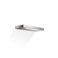 Applique murale LED Slim 24 N en aluminium, nickel et blanc mat, hauteur 2 cm, IP44