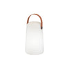 Lampe à poser d'extérieur LED rechargeable Collgar, blanc et marron, Ø 12,5 cm, IP44