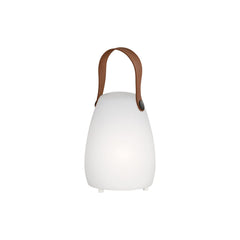 Lampe à poser d'extérieur LED rechargeable Ruby, blanc et marron, Ø 12 cm, IP44