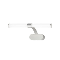Applique murale LED Runt IP44, chromé mat, Ø 40 cm, IP44