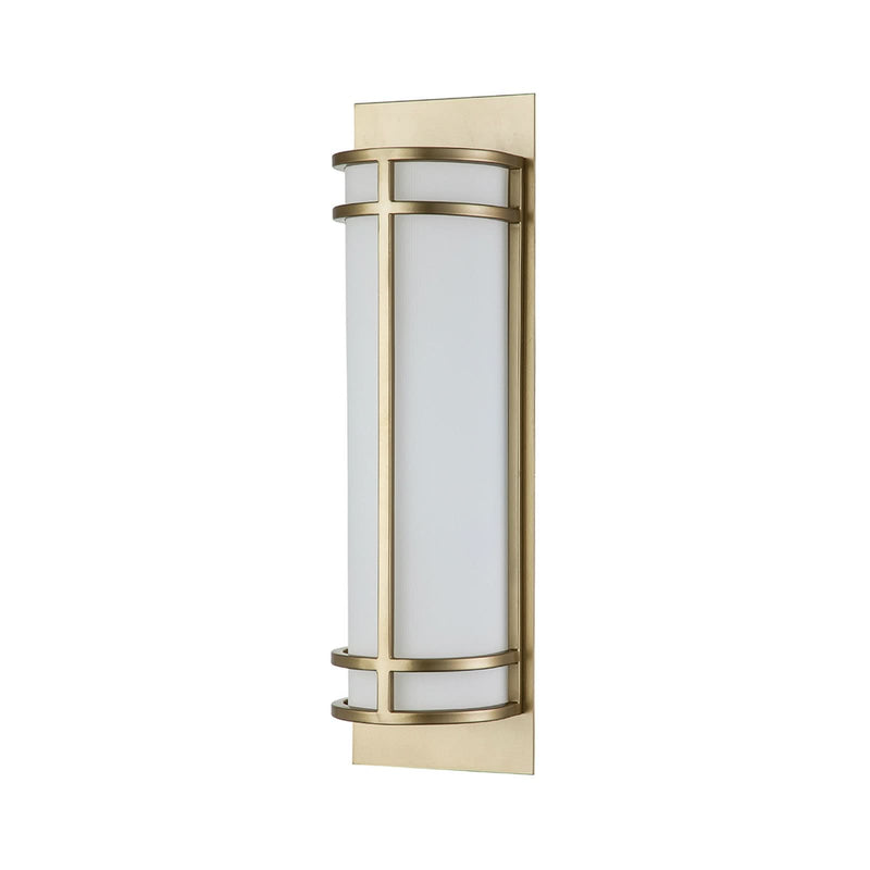 Applique murale Fusion 2 en verre, laiton et blanc, 2 lumières, hauteur 43,2 cm