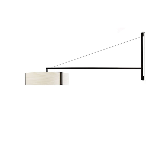 Applique murale LED Thesis en métal, ivoire et noir, Ø 45 cm
