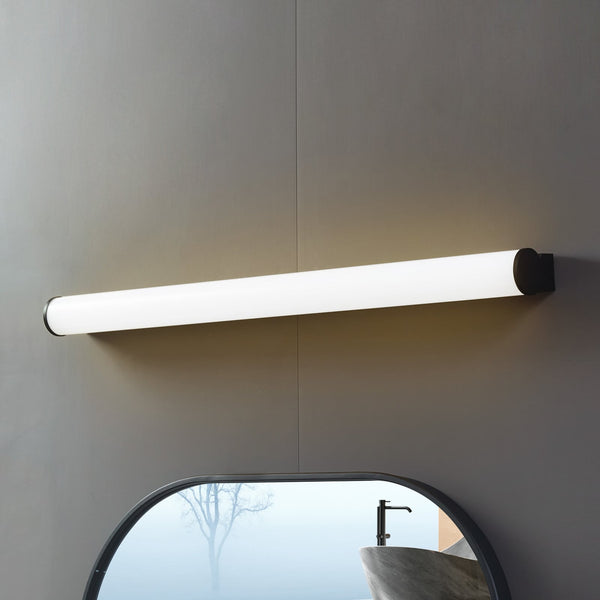 Applique murale LED en aluminium, noir et blanc, hauteur 6,4 cm, IP44