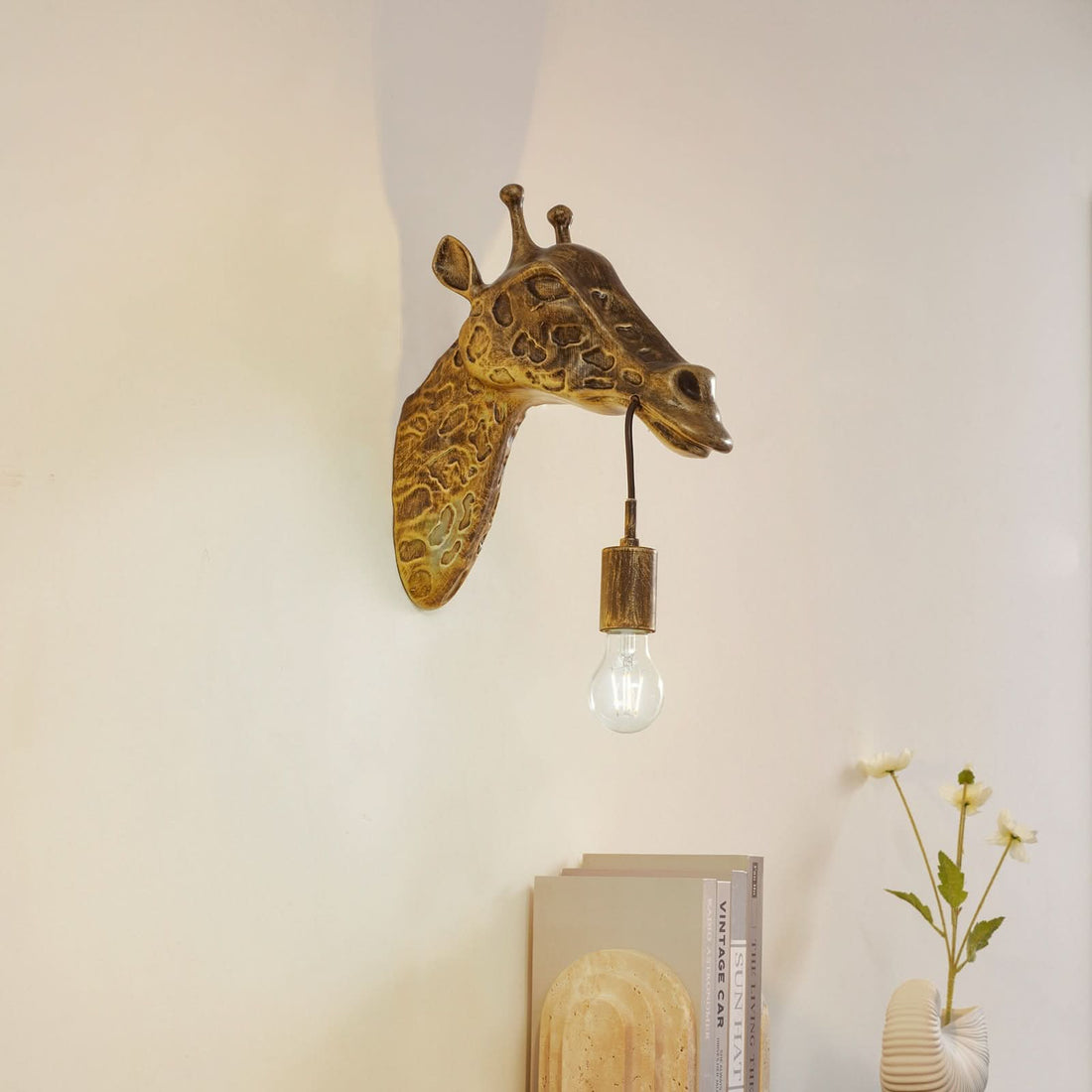 Applique murale Nirvathia en métal, laiton, hauteur 34,5 cm