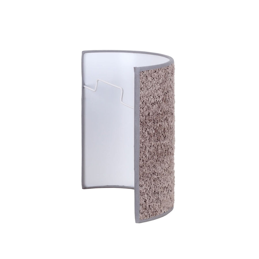 Applique murale Boucle en tissu, gris, hauteur 24 cm