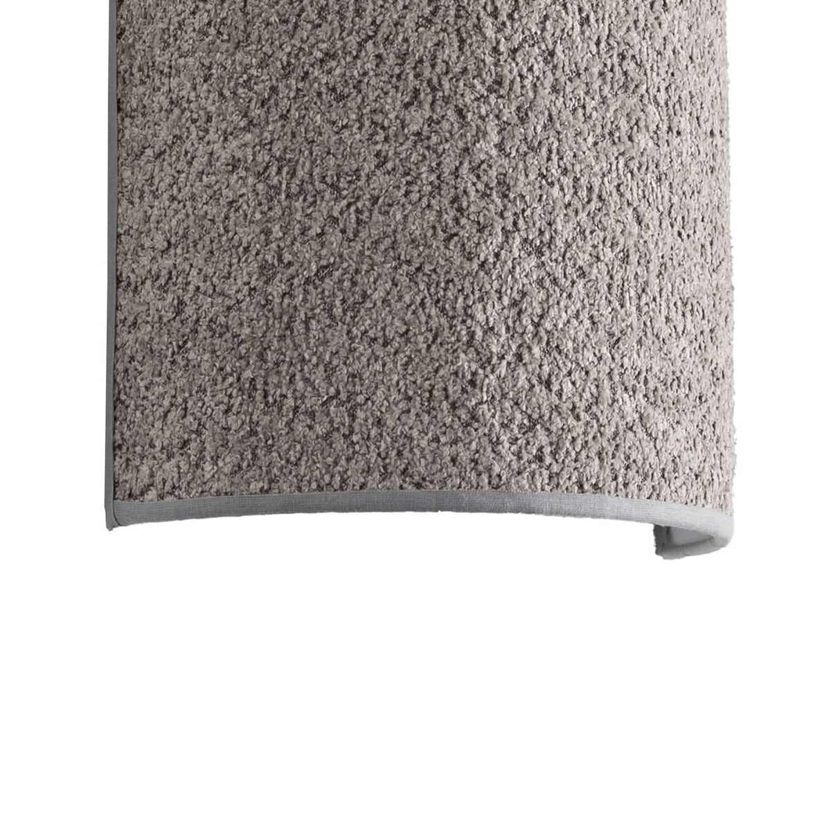 Applique murale Boucle en tissu, gris, hauteur 24 cm