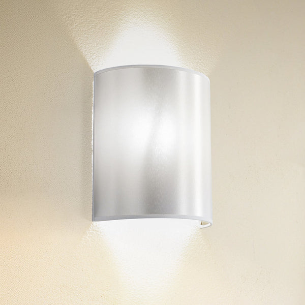 Applique murale Satin en tissu, blanc et doré, hauteur 24 cm